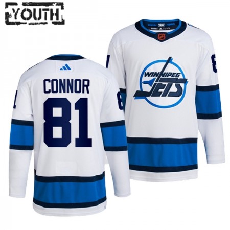 Lapsille NHL Winnipeg Jets Pelipaita Kyle Connor 81 Adidas 2022-23 Reverse Retro 2.0 Valkoinen Authentic